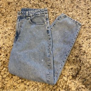 H&M &denim Ultra High Waist Ankle Length Loose Mom Jeans